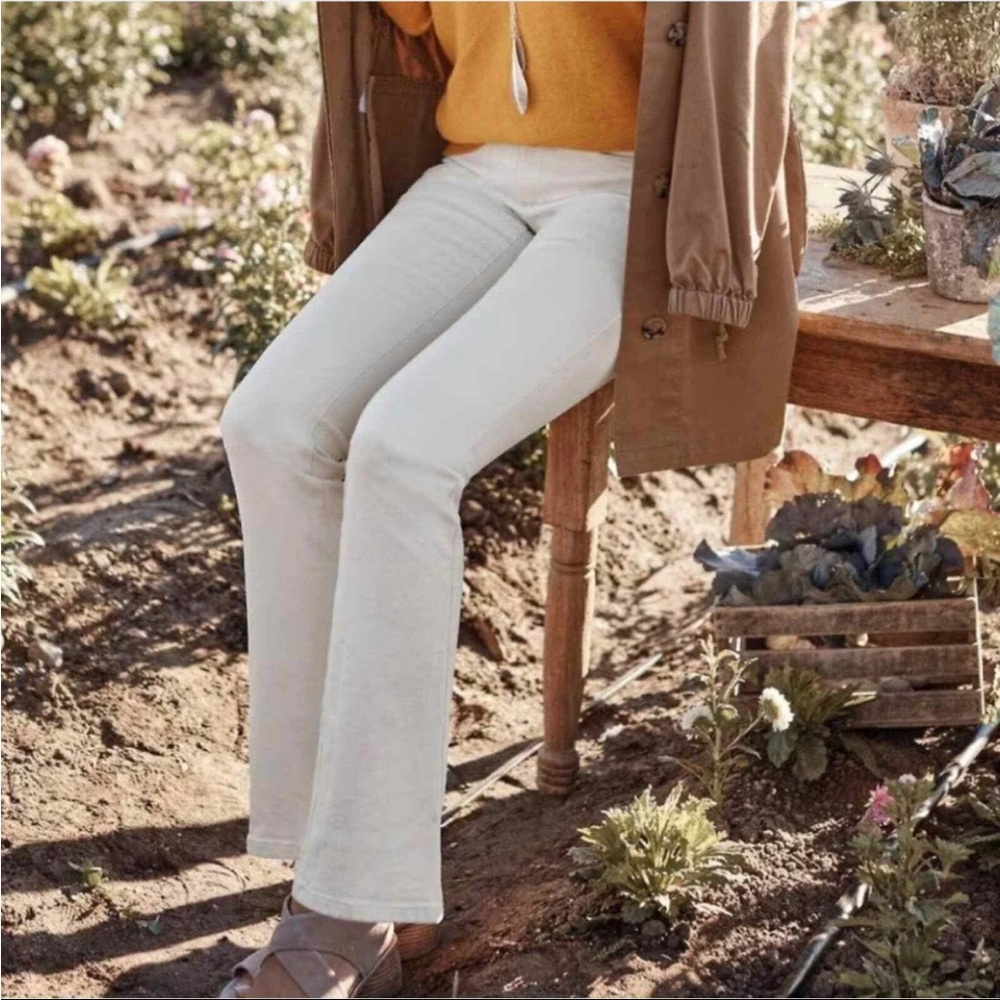 J. Jill Modern Slim Bootcut Jeans Cream Denim Plus Size 20 High Rise NWT